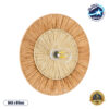 LEDTM® COLOMBO 02278 Boho Φωτιστικό Τοίχου - Απλίκα με Ντουί 1 x E27 AC 220-240V IP20 - Μπεζ - Μ40 x Π40 x Υ9cm