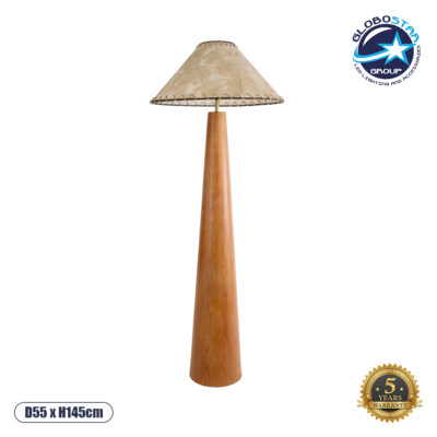 LEDTM® MASPALOMAS 02292 Boho Επιδαπέδιο Φωτιστικό με Ντουί 1 x E27 AC 220-240V IP20 - Καφέ & Μπεζ - Μ55 x Π55 x Υ145cm