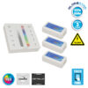 Ασύρματος LED RGB Controller με Χειριστήριο Τοίχου Αφής 2.4G RF 12v (432w) - 24v (864w) DC για Τρία Group LEDTM 04053