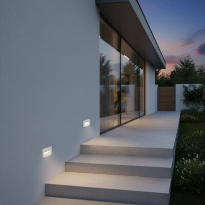 kelvo® STEPART KLV-101-0082 Χωνευτό Φωτιστικό Σκαλοπατιού / Διαδρόμου LED 3W 375lm 45° AC 220-240V Αδιάβροχο IP65 Θερμό Λευκό 2700K - Lumileds SMD Chip & TÜV SÜD Driver - Λευκό Ματ - Μ10.5 x Π4.5 x Υ6cm / Q9.1 x 4.5cm - 5 Χρόνια Εγγύηση