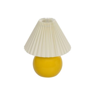 Alternative view of LEDTM® LISBON 204-0155 Μοντέρνο Επιτραπέζιο Φωτιστικό Πορτατίφ με Ντουί 1 x E27 AC 220-240V IP20 - Κίτρινο & Μπεζ - Μ24 x Π24 x Υ28cm