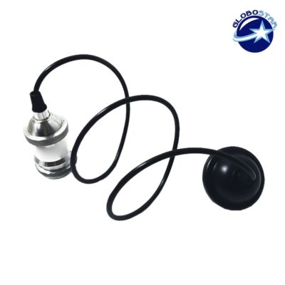 LEDTM® SUSPENS 115102 Vintage Κρεμαστό Φωτιστικό Οροφής με Ντουί 1 x E27 AC 220-240V IP20 - Ασημί & Μαύρο - Μ6.7 x Π6.7 x Y94.3cm