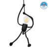 LEDTM® LITTLE MAN 01652 Μοντέρνο Κρεμαστό Φωτιστικό Οροφής με Ντουί 1 x E27 AC 220-240V IP20 - Μαύρο - Μ20 x Π20 x Υ40cm