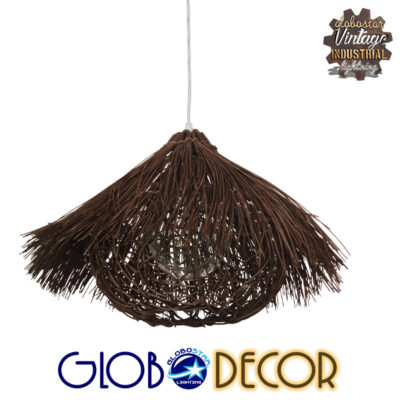 LEDTM® CHEOPE 01600 Boho Κρεμαστό Φωτιστικό Οροφής με Ντουί 1 x E27 AC 220-240V IP20 - Καφέ - Μ50 x Π50 x Y30cm
