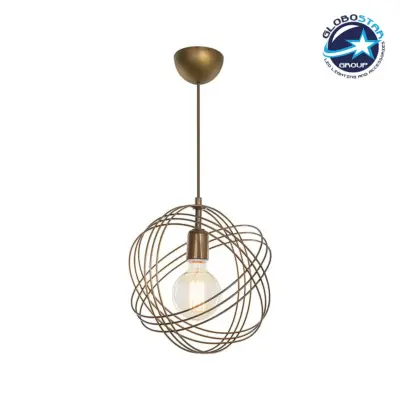 LEDTM® GLOWN 201-0022 Μοντέρνο Κρεμαστό Φωτιστικό Οροφής με Ντουί 1 x E27 AC 220-240V IP20 - Χρυσό - Μ30 x Π30 x Υ70cm