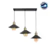 LEDTM® LUCANA 201-0044 Vintage Κρεμαστό Φωτιστικό Οροφής με Ντουί 3 x E27 AC 220-240V IP20 - Μαύρο & Χρυσό - Μ50 x Π25 x Υ75cm
