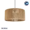 LEDTM® KYCLOS 203-0049 Boho Κρεμαστό Φωτιστικό Οροφής με Ντουί 1 x E27 AC 220-240V IP20 - Μπεζ - M40 x Π40 x Υ25.5cm