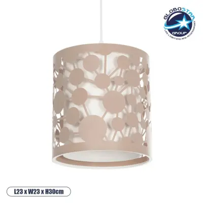 LEDTM® PETAL 203-0066 Μοντέρνο Κρεμαστό Φωτιστικό Οροφής με Ντουί 1 x E27 AC 220-240V IP20 - Ροζ - Μ23 x Π23 x Υ30cm