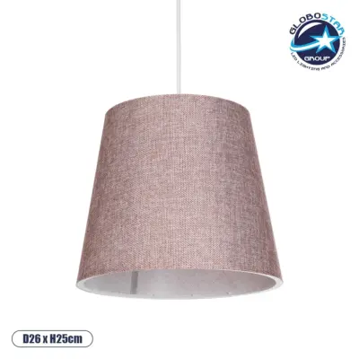 LEDTM® CONEY 203-0072 Μοντέρνο Κρεμαστό Φωτιστικό Οροφής με Ντουί 1 x E27 AC 220-240V IP20 - Ροζ - Μ26 x Π26 x Υ25cm