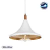 LEDTM® BELFRY 203-0076 Μοντέρνο Κρεμαστό Φωτιστικό Οροφής με Ντουί 1 x E27 AC 220-240V IP20 - Λεύκο & Χρυσό - Μ29.5 x Π29.5 x Υ22cm