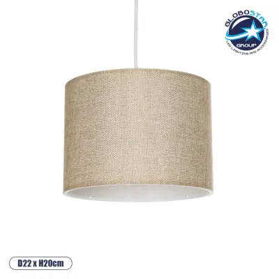 LEDTM® BLAZE 203-0107 Μοντέρνο Κρεμαστό Φωτιστικό Οροφής με Ντουί 1 x E27 AC 220-240V IP20 - Μπεζ - Μ22 x Π22 x Υ20cm