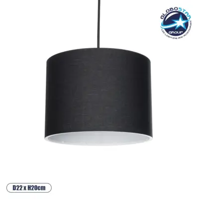 LEDTM® BLAZE 203-0109 Μοντέρνο Κρεμαστό Φωτιστικό Οροφής με Ντουί 1 x E27 AC 220-240V IP20 - Μαύρο - Μ22 x Π22 x Υ20cm