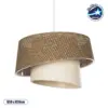 LEDTM® ALINA 203-0129 Μοντέρνο Κρεμαστό Φωτιστικό Οροφής με Ντουί 1 x E27 AC 220-240V IP20 - Καφέ & Μπεζ - Μ30 x Π30 x Υ20cm