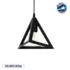 LEDTM® TRIANGLE 203-0159 Μοντέρνο Κρεμαστό Φωτιστικό Οροφής με Ντουί 1 x E27 AC 220-240V IP20 - Μάυρο - Μ24 x Π24 x Υ22cm