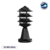 LEDTM® LANTERNA 203-0243 Μοντέρνο Επιδαπέδιο Φωτιστικό Φαναράκι Μονόφωτο 1 x E27 IP44 Μαύρο & Διάφανο Πλαστικό - Μ16 x Π16 x Υ35cm