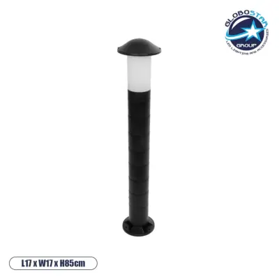 LEDTM® GARDENIO 203-0247 Μοντέρνο Επιδαπέδιο Φωτιστικό Κολωνάκι Κήπου Μονόφωτο 1 x E27 IP44 Μαύρο Πλαστικό - Μ17 x Π17 x Υ85cm