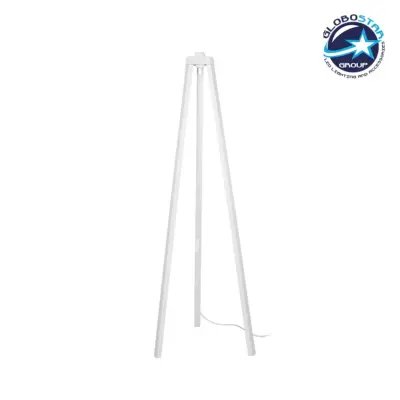 LEDTM® TRIPOD 203-0259 Μοντέρνο Επιδαπέδιο Φωτιστικό με Ντουί 1 x E27 AC 220-240V IP20 - Λευκό - Μ38 x Π38 x Υ120cm