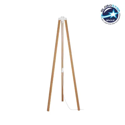 LEDTM® TRIPOD 203-0260 Μοντέρνο Επιδαπέδιο Φωτιστικό με Ντουί 1 x E27 AC 220-240V IP20 - Μπεζ - Μ38 x Π38 x Υ120cm