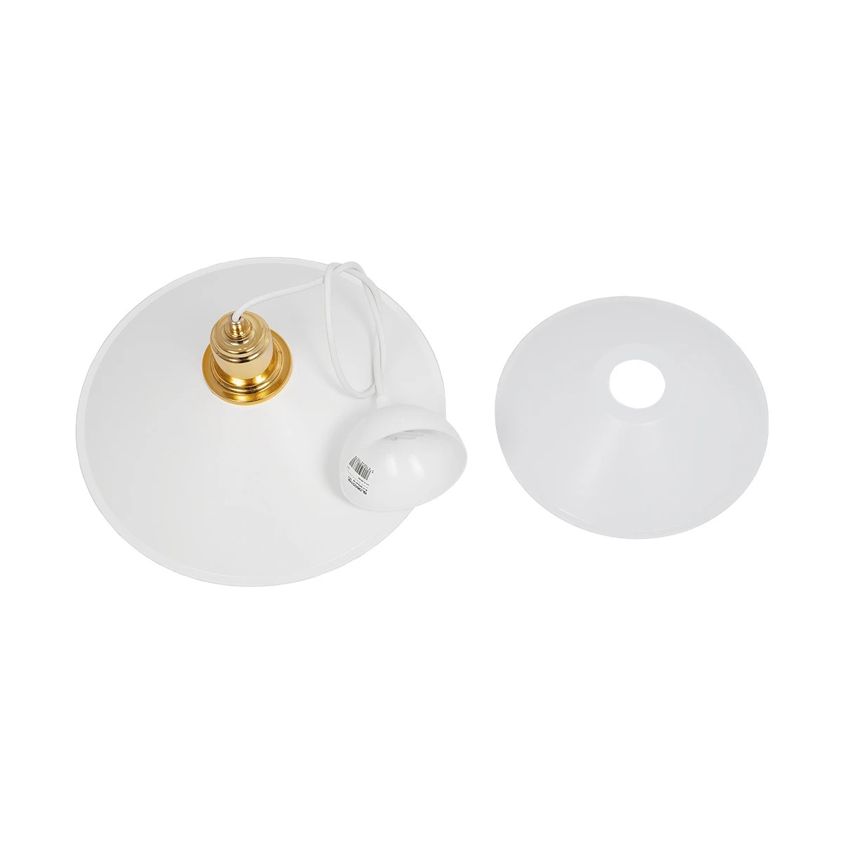 LEDTM® FERRO 203-0268 Μοντέρνο Κρεμαστό Φωτιστικό Οροφής με Ντουί 1 x E27 AC 220-240V IP20 - Λευκό & Χρυσό - Μ30 x Π30 x Υ19cm - Image 10