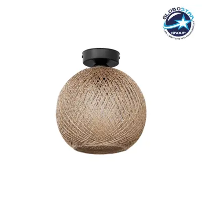 LEDTM® CORDE 203-0270 Μοντέρνο Φωτιστικό Οροφής με Ντουί 1 x E27 AC 220-240V IP20 - Μπεζ - Μ25 x Π25 x Υ26cm