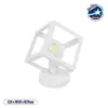 LEDTM® DISE 203-0273 Μοντέρνο Επιτραπέζιο Φωτιστικό Πορτατίφ με Ντουί 1 x E27 AC 220-240V IP20 - Λευκό - Μ28 x Π28 x Υ29cm
