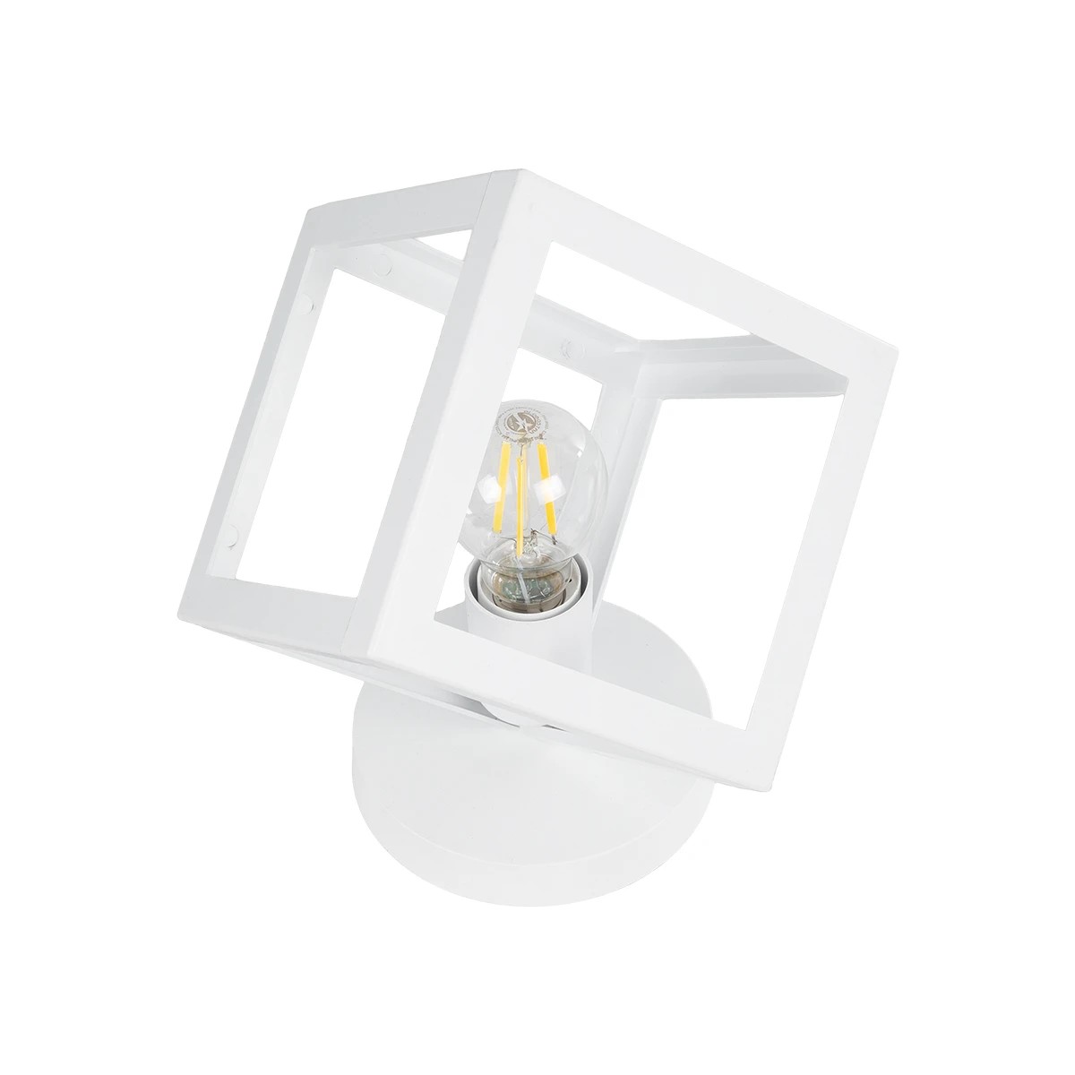 LEDTM® DISE 203-0273 Μοντέρνο Επιτραπέζιο Φωτιστικό Πορτατίφ με Ντουί 1 x E27 AC 220-240V IP20 - Λευκό - Μ28 x Π28 x Υ29cm - Image 5