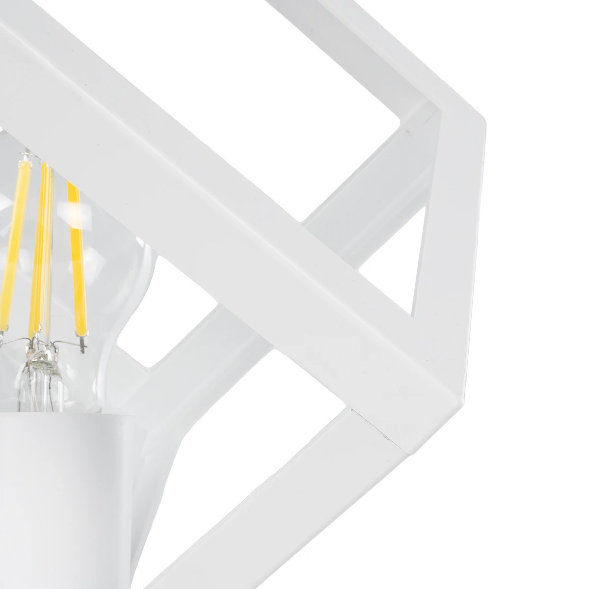LEDTM® DISE 203-0273 Μοντέρνο Επιτραπέζιο Φωτιστικό Πορτατίφ με Ντουί 1 x E27 AC 220-240V IP20 - Λευκό - Μ28 x Π28 x Υ29cm - Image 6