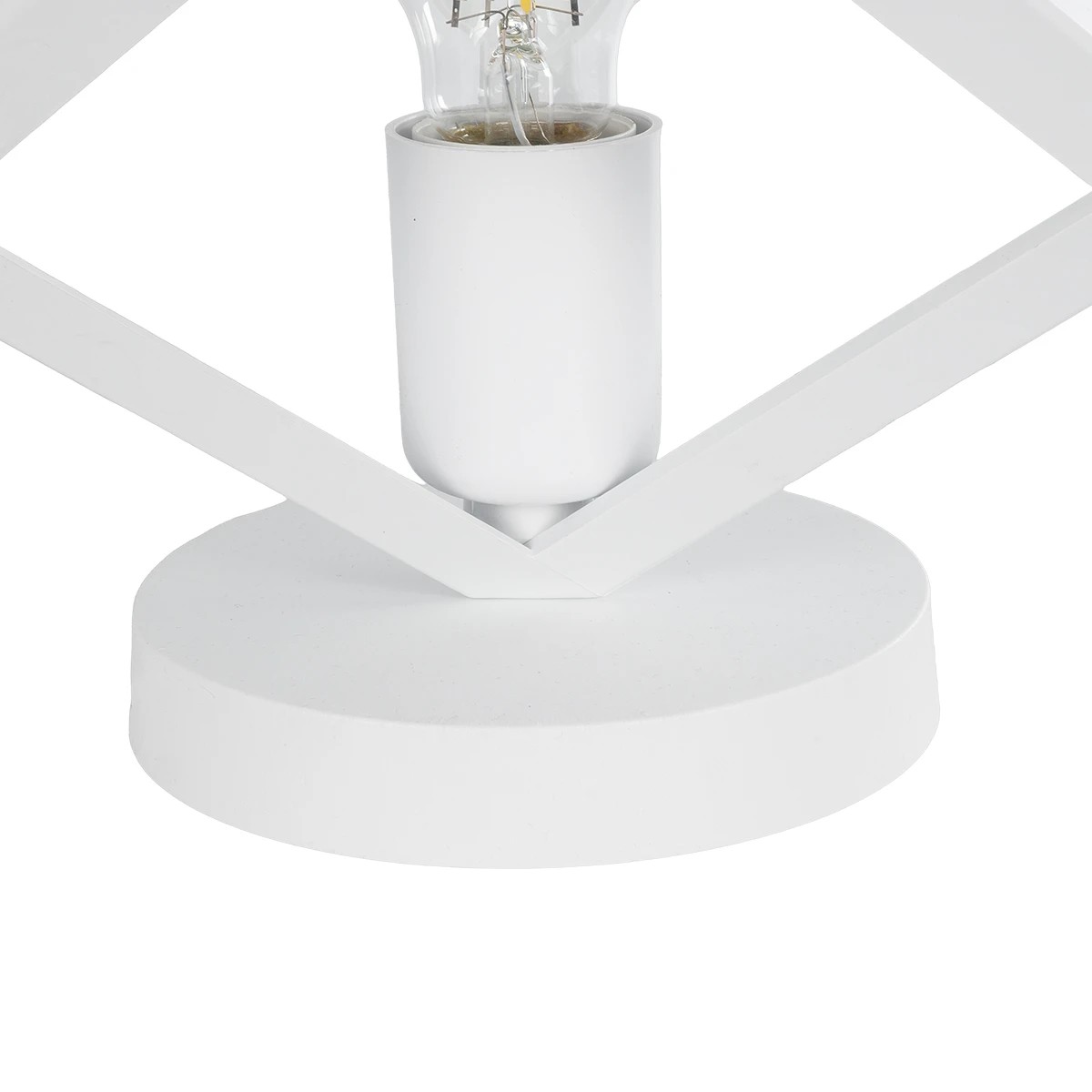LEDTM® DISE 203-0273 Μοντέρνο Επιτραπέζιο Φωτιστικό Πορτατίφ με Ντουί 1 x E27 AC 220-240V IP20 - Λευκό - Μ28 x Π28 x Υ29cm - Image 7