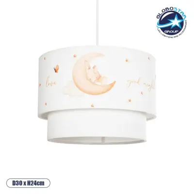 LEDTM® MOON 204-0011 Παιδικό Κρεμαστό Φωτιστικό Οροφής με Ντουί 1 x E27 AC 220-240V IP20 - Πολύχρωμο - Μ30 x Π30 x Υ24cm