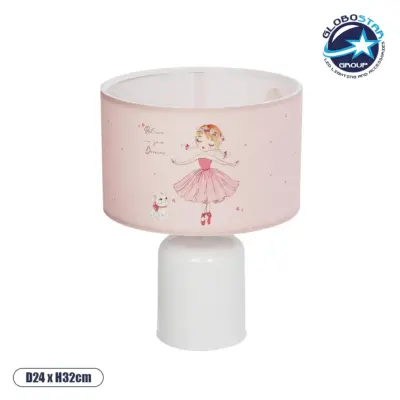 LEDTM® BALLERINA 204-0029 Παιδικό Επιτραπέζιο Φωτιστικό Πορτατίφ με Ντουί 1 x E27 AC 220-240V IP20 - Πολύχρωμο - Μ24 x Π24 x Υ32cm