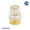LEDTM® GLASSY 204-0064 Μοντέρνο Επιτραπέζιο Φωτιστικό Πορτατίφ με Ντουί 1 x E27 AC 220-240V IP20 - Χρυσό & Διάφανο - Μ18 x Π180 x Υ22cm