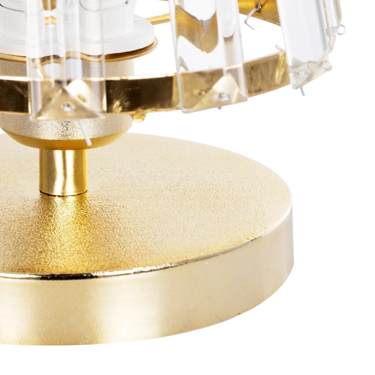 LEDTM® GLASSY 204-0064 Μοντέρνο Επιτραπέζιο Φωτιστικό Πορτατίφ με Ντουί 1 x E27 AC 220-240V IP20 - Χρυσό & Διάφανο - Μ18 x Π180 x Υ22cm - Image 8