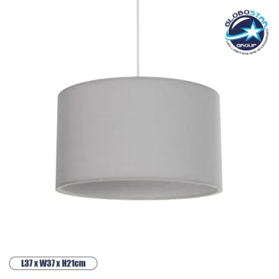 LEDTM® LOFTY 204-0093 Μοντέρνο Κρεμαστό Φωτιστικό Οροφής με Ντουί 1 x E27 AC 220-240V IP20 - Γκρι - Μ37 x Π37 x Υ21cm