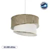 LEDTM® CYCLOP 204-0104 Μοντέρνο Κρεμαστό Φωτιστικό Οροφής με Ντουί 1 x E27 AC 220-240V IP20 - Μπεζ & Λευκό - Μ31 x Π31 x Υ21cm