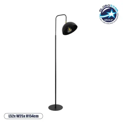 LEDTM® SNAKE 204-0128 Μοντέρνο Επιδαπέδιο Φωτιστικό με Ντουί 1 x E27 AC 220-240V IP20 - Μαύρο - Μ52 x Π25 x Υ154cm