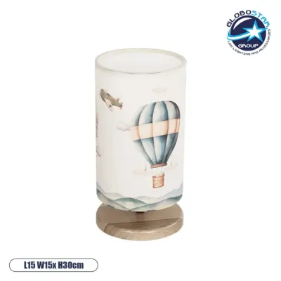 LEDTM® BALLON 204-0145 Παιδικό Επιτραπέζιο Φωτιστικό Πορτατίφ με Ντουί 1 x E14 AC 220-240V IP20 - Πολύχρωμο - Μ15 x Π15 x Υ30cm