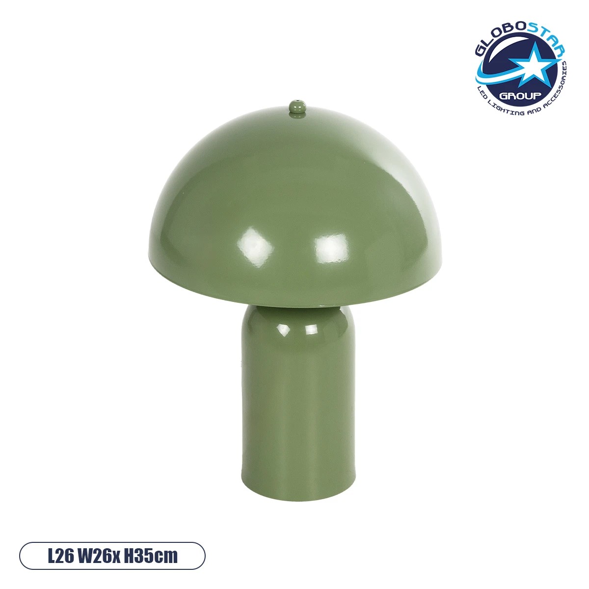 LEDTM® GASCO 204-0147 Μοντέρνο Επιτραπέζιο Φωτιστικό Πορτατίφ με Ντουί 1 x E27 AC 220-240V IP20 - Πράσινο - Μ26 x Π26 x Υ35cm