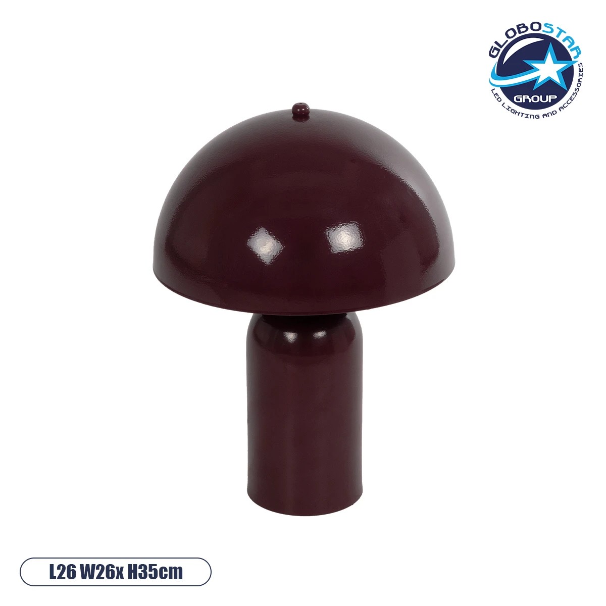 LEDTM® GASCO 204-0148 Μοντέρνο Επιτραπέζιο Φωτιστικό Πορτατίφ με Ντουί 1 x E27 AC 220-240V IP20 - Κόκκινο - Μ26 x Π26 x Υ35cm