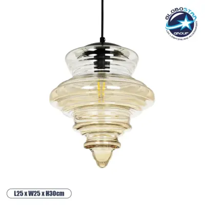 LEDTM® CORTE 206-0029 Μοντέρνο Κρεμαστό Φωτιστικό Οροφής με Ντουί 1 x E27 AC 220-240V IP20 - Mελί - Μ25 x Π25 x Υ30cm