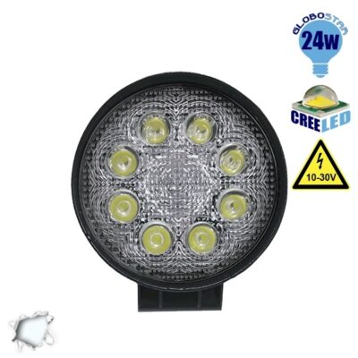 LEDTM® 29999 PRO Series Προβολέας Εργασίας - Working Light για Αυτοκίνητα & Φορτηγά Στρογγυλός 24W 10-30V 3360lm 30° Αδιάβροχος IP65 Ψυχρό Λευκό 6000k