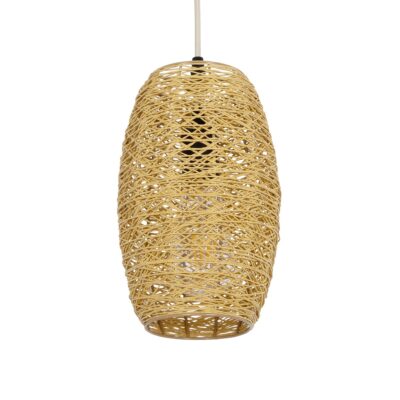 LEDTM® INCASS 01631 Vintage Κρεμαστό Φωτιστικό Οροφής με Ντουί 1 x E27 AC 220-240V IP20 - Μπεζ - Μ15 x Π15 x Υ25cm