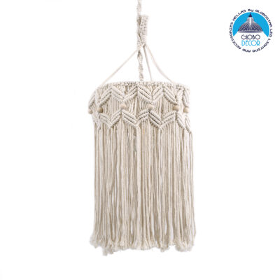 LEDTM® CONGO 36206 Boho Κρεμαστό Φωτιστικό Οροφής με Ντουί 1 x E27 AC 220-240V IP20 - Μπεζ - Μ30 x Π30 x Υ50cm