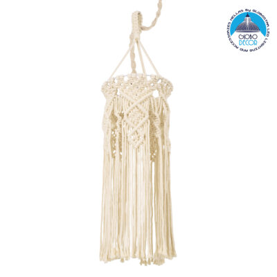 LEDTM® BAHRI 36211 Boho Κρεμαστό Φωτιστικό Οροφής με Ντουί 1 x E27 AC 220-240V IP20 - Μπεζ - Μ20 x Π20 x Υ65cm