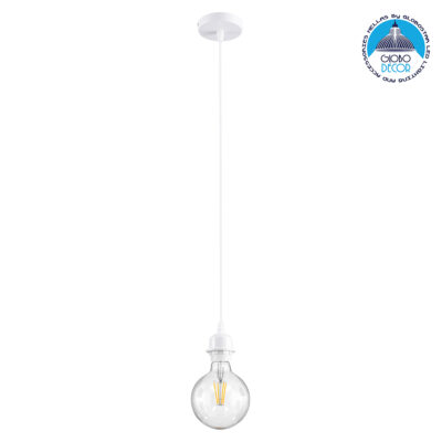 LEDTM® HANNA 36217 Boho Κρεμαστό Φωτιστικό Οροφής με Ντουί 1 x E27 AC 220-240V IP20 - Λευκό - Μ4 x Π4 x Υ110cm