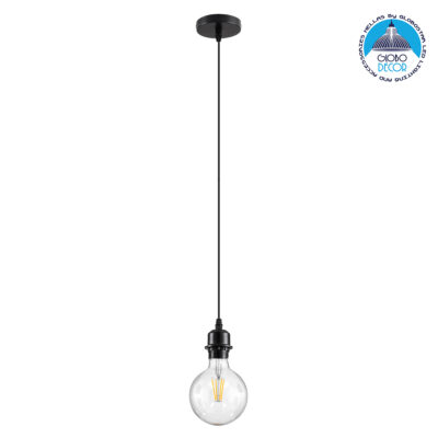 LEDTM® HANNA 36218 Boho Κρεμαστό Φωτιστικό Οροφής με Ντουί 1 x E27 AC 220-240V IP20 - Μαύρο - Μ4 x Π4 x Υ110cm