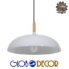 LEDTM® VALLETE 01256 Μοντέρνο Κρεμαστό Φωτιστικό Οροφής με Ντουί 1 x E27 AC 220-240V IP20 - Λευκό & Μπεζ - Μ45 x Π45 x Υ27cm