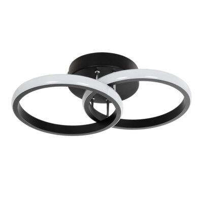 Alternative view of LEDTM® CORA 61058 Μοντέρνο Φωτιστικό Οροφής LED 18W 2160lm 300° AC 220-240V IP20 Ρυθμιζόμενο Λευκό CCT με On/Off 2700K/4500K/6000K - Lumileds SMD Chip - Μαύρο Ματ - Μ36 x Π20.5 x Υ7cm - 3 Χρόνια Εγγύηση