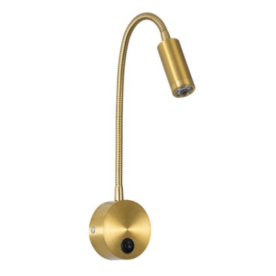 Alternative view of LEDTM® GOOSE 61692 Μοντέρνο Φωτιστικό Τοίχου - Απλίκα Ξενοδοχείου Reading Light LED 3W 300lm 36° AC 220-240V IP20 Θερμό Λευκό 2700K - CREE XPE Chip & TÜV SÜD Driver - Χρυσό Βούρτσας - Μ6.5 x Π15 xΥ24.5cm - 3 Χρόνια Εγγύηση