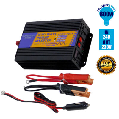 Inverter Τροποποιημένου Ημίτονου 24 Volt DC σε 220 Volt AC 800 Watt LEDTM 67435