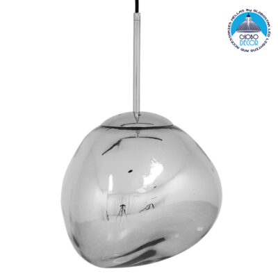 LEDTM® DIXAR 01460 Μοντέρνο Κρεμαστό Φωτιστικό Οροφής με Ντουί 1 x E27 AC 220-240V IP20 - Ασημί - Μ28 x Π28 x Υ40cm